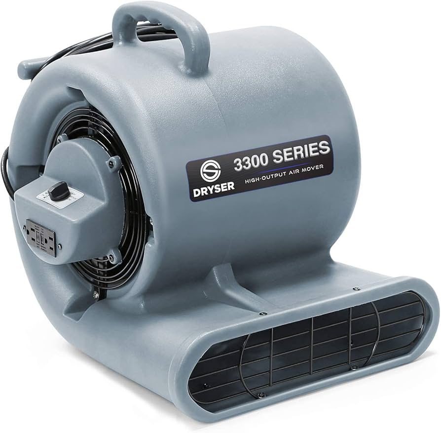 Industrial air mover used for structural drying after water extraction